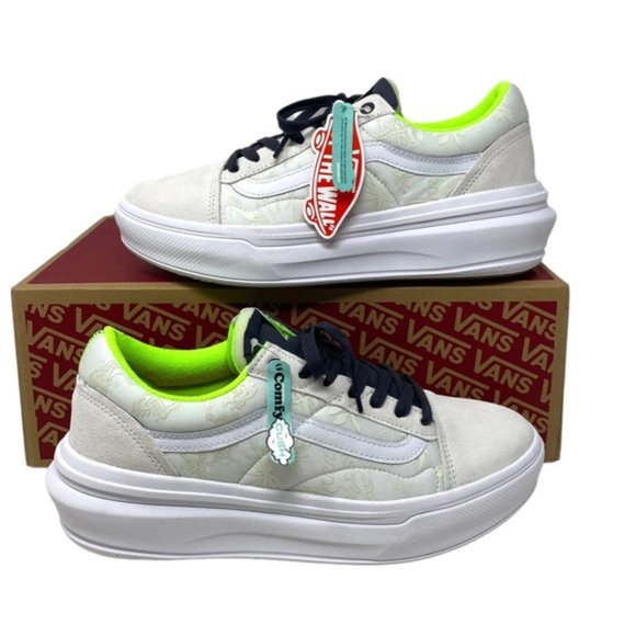 VANS Old Skool Overt CC Shoes Men Low Suede Canvas White Multi Skate VN0A7Q5E6GL - Picture 5 of 10